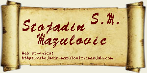 Stojadin Mazulović vizit kartica